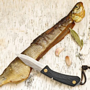 still life with whitefish and pocket knife